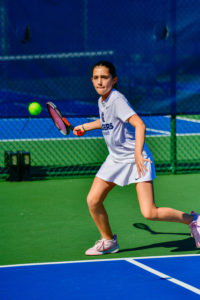 Girl playing tennis