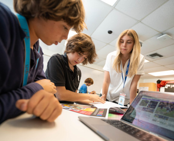 Middle school students in digital mass media
