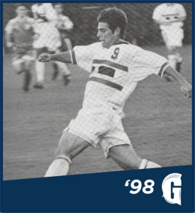 Athletics Hall of Fame member Luchi Gonzalez playing soccer