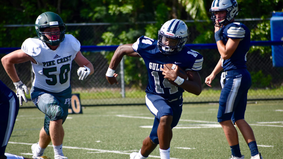 Football boys running