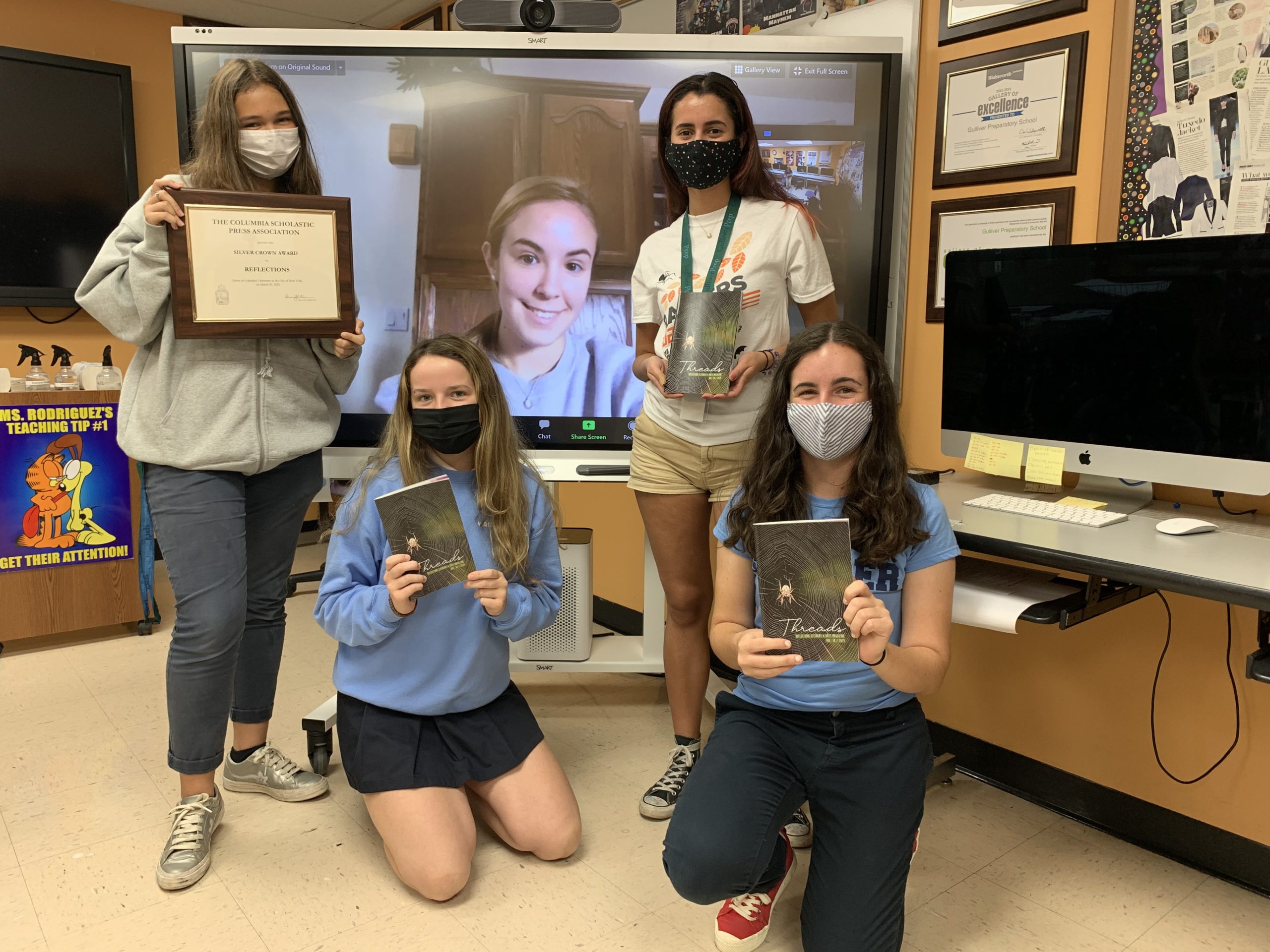 The 2019 edition of the Upper School's Reflections Literary Magazine has earned a CSPA Silver Crown Award.