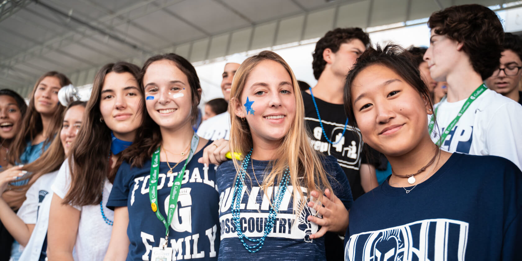 Girls at a football game