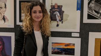 Ava Frati at Beaux Arts Festival Student Artist Showcase.
