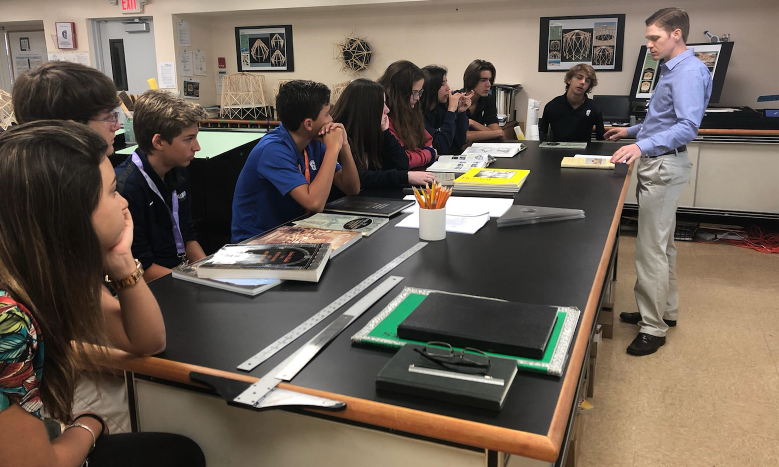 The Institute of Classical Architecture & Art (ICAA) sponsored a three-week workshop in Classical Design at Gulliver Prep.