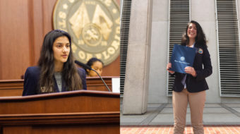 Two students at Florida Legislature Page and Messenger Program