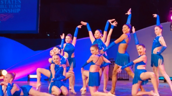 Jr. Sun dancers dance team performing at competition in Orlando
