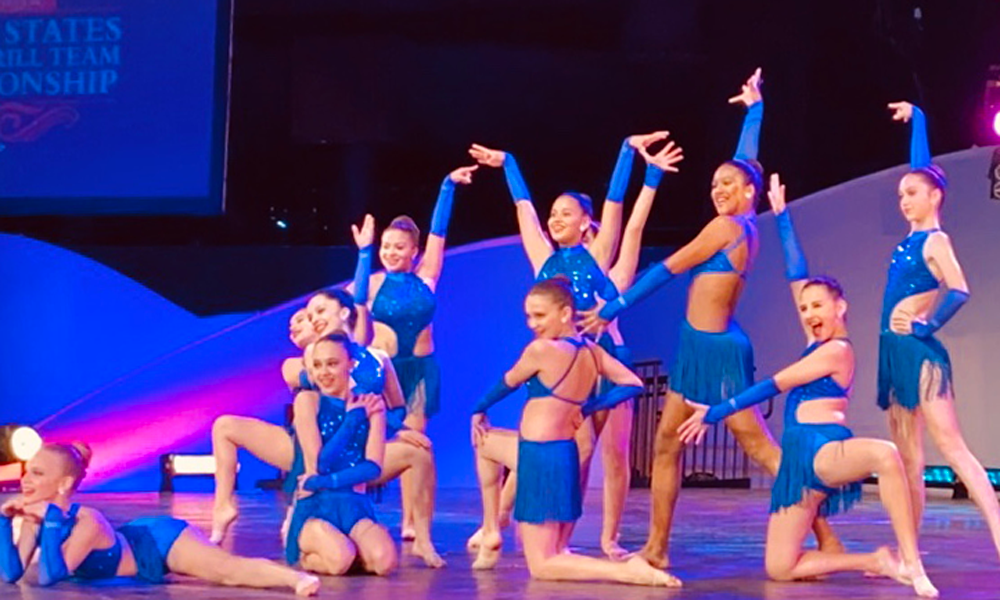 Jr. Sun dancers dance team performing at competition in Orlando