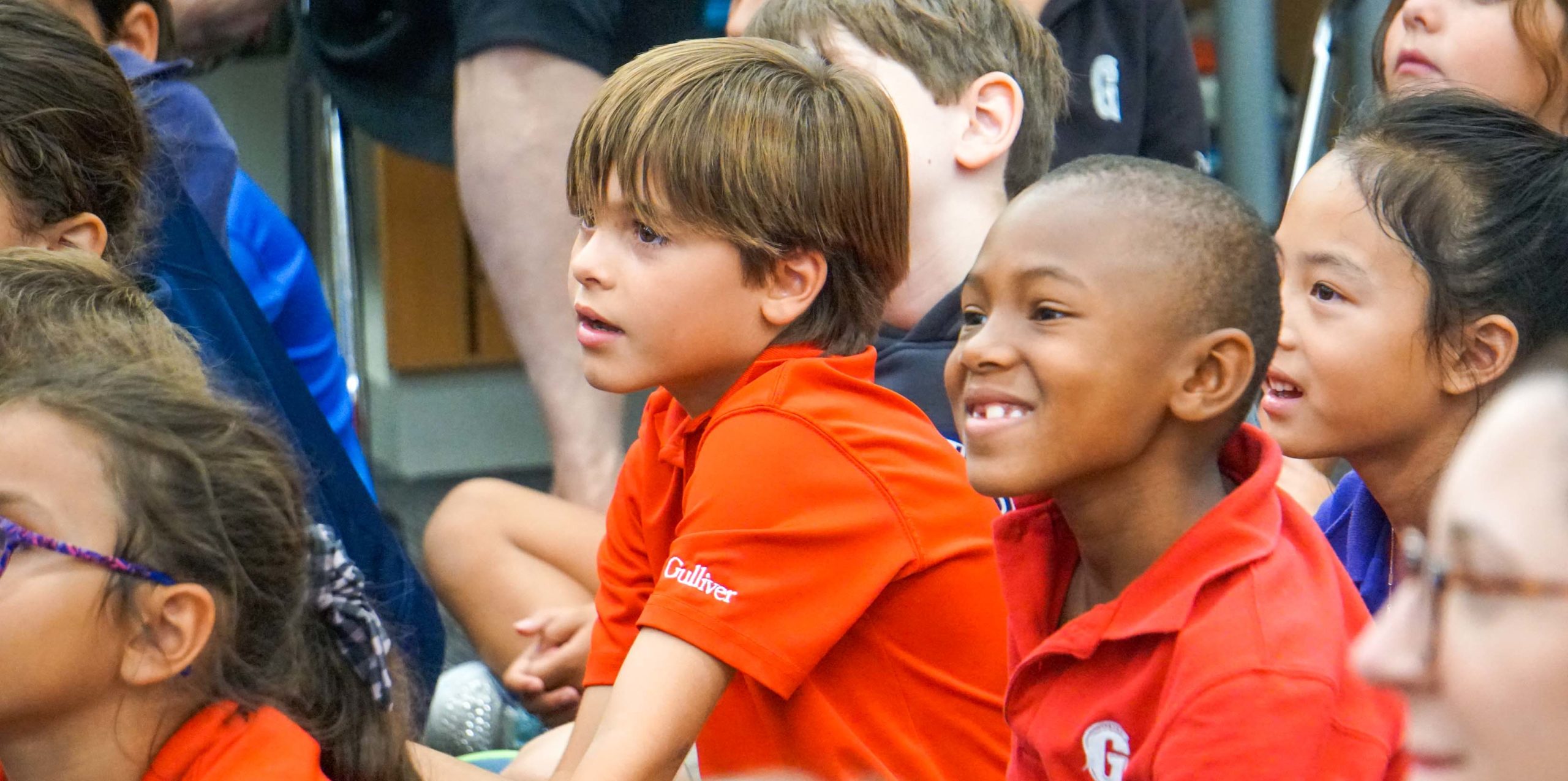 Lower school kids in class learning