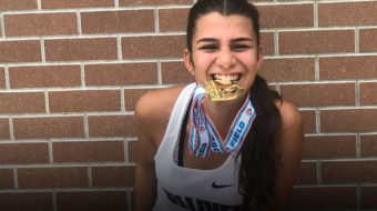Natalie Varela with state medal.