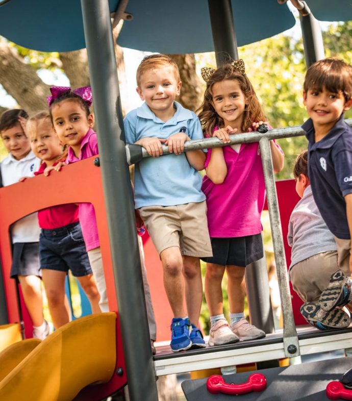 Young students on the playground