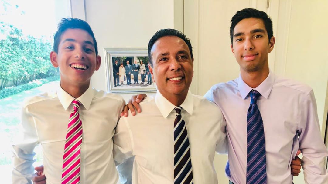Rahman father with two sons