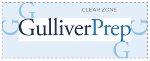 Gulliver Prep logo with clearspace diagram