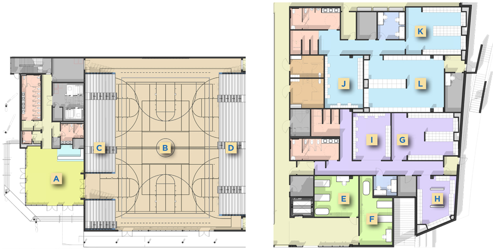 athletic center layout