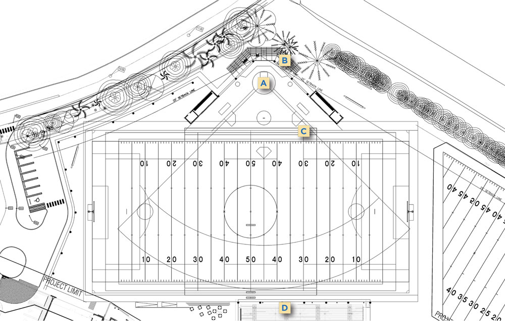 athletic field layout