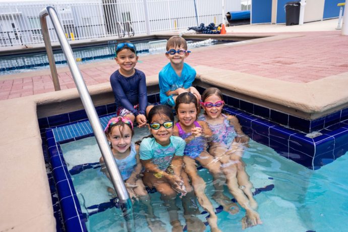 Swim school students