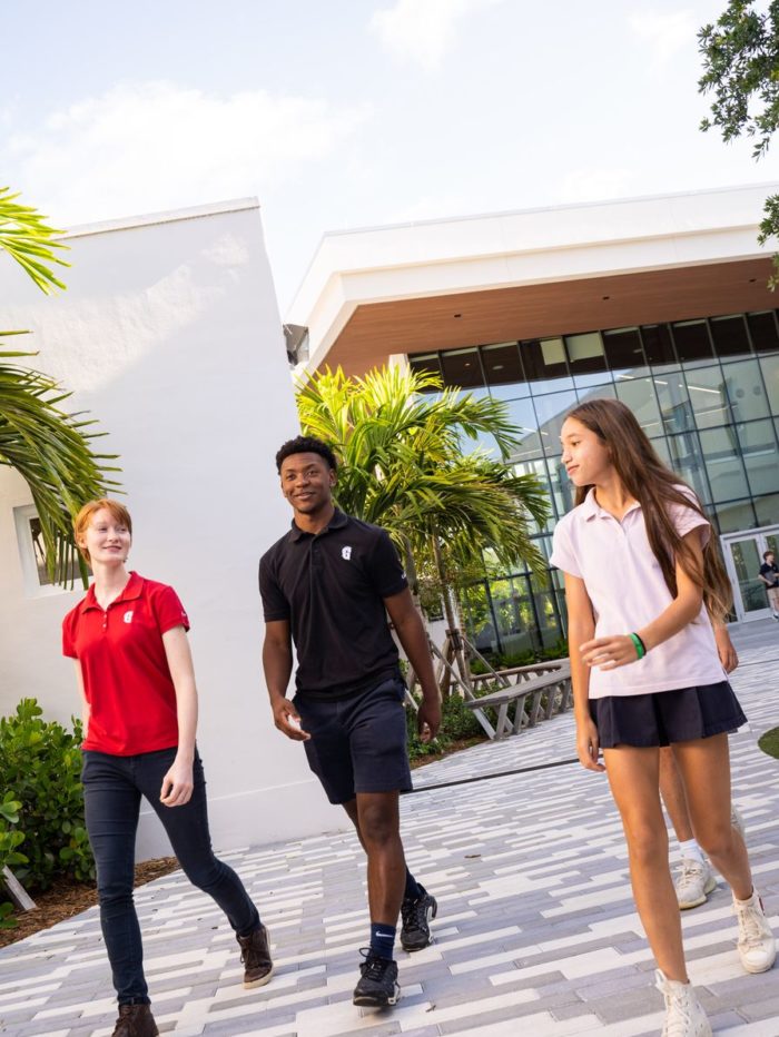 Students walking near the Center for Student Life