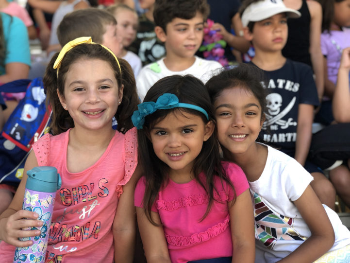 Three female children at Camp Gulliver.