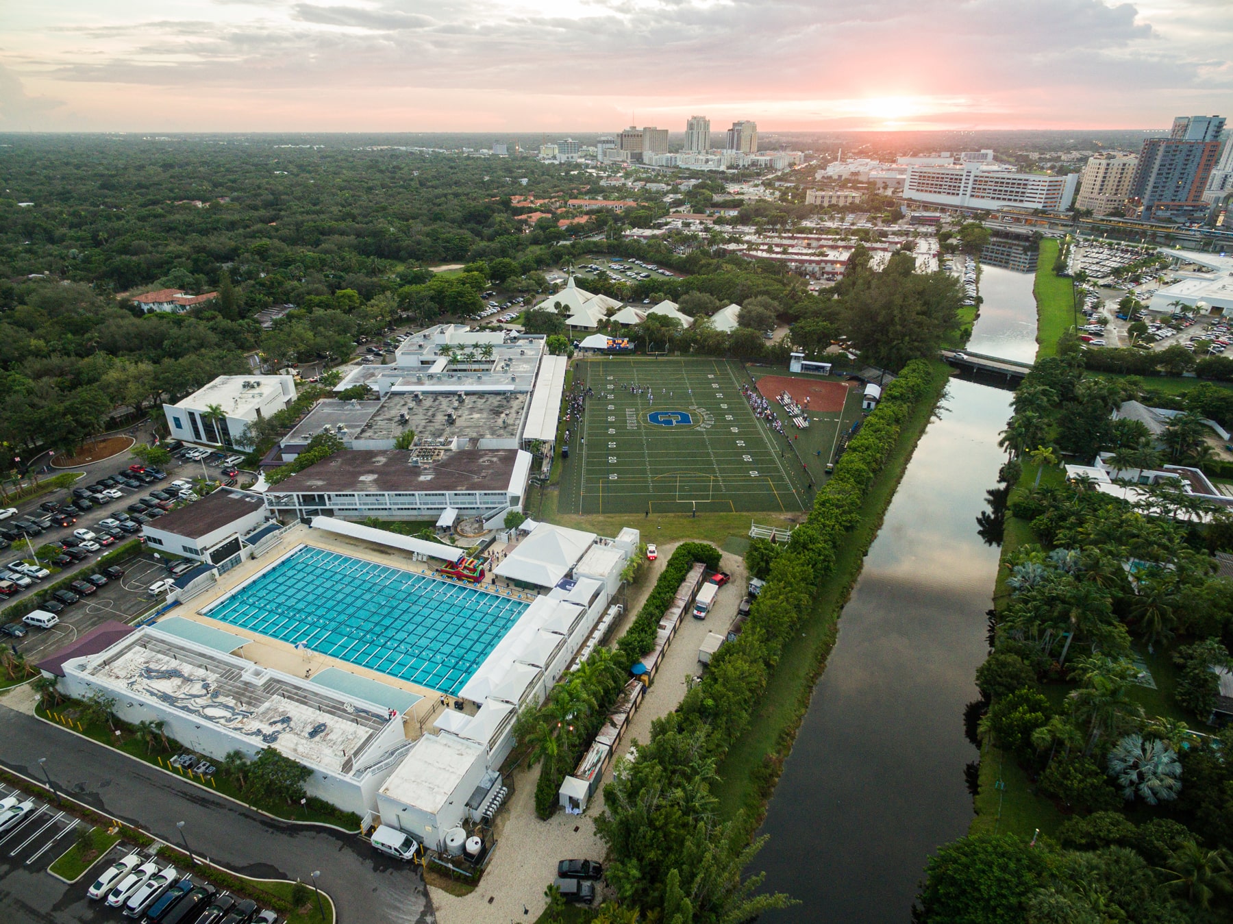 arial view of gulliver prep