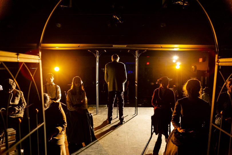 Theatre students performing