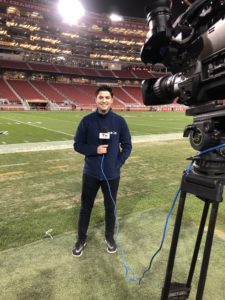 Carlos Yustis ‘05 anchoring at soccer