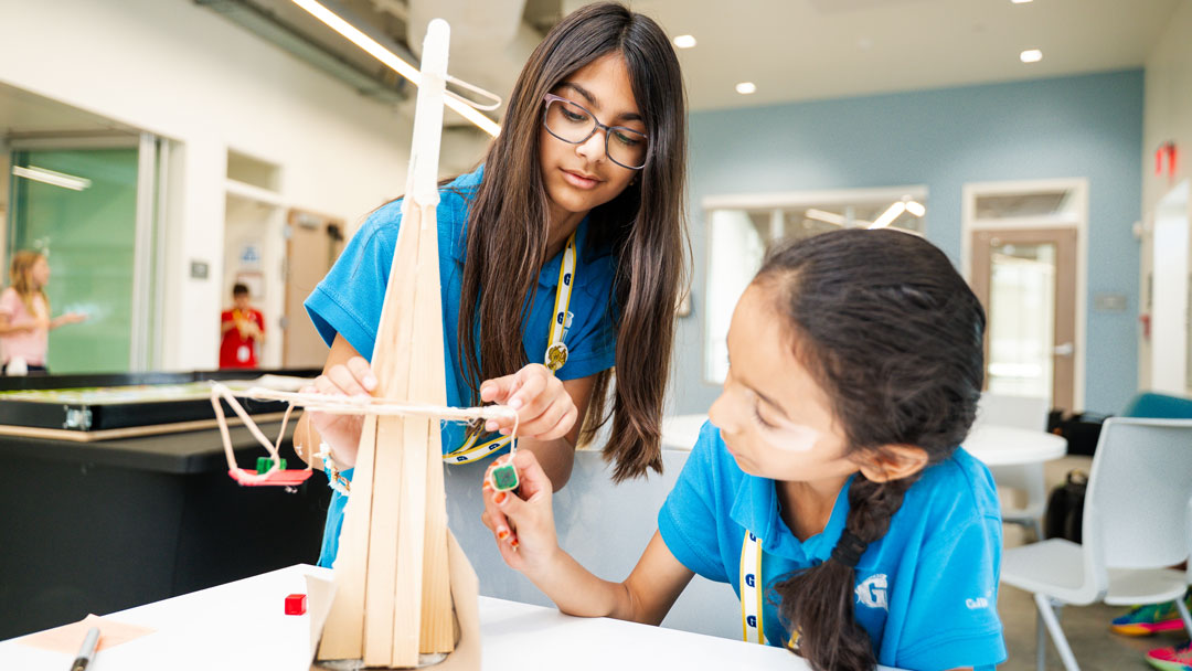 Middle School engineering students