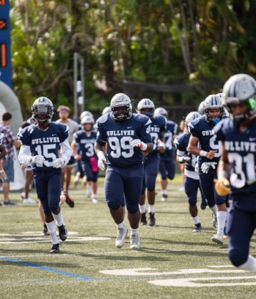 Upper school varsity football team