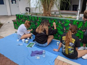 The Atrium at the Upper School is seeing new life in the form of a Wellness Garden